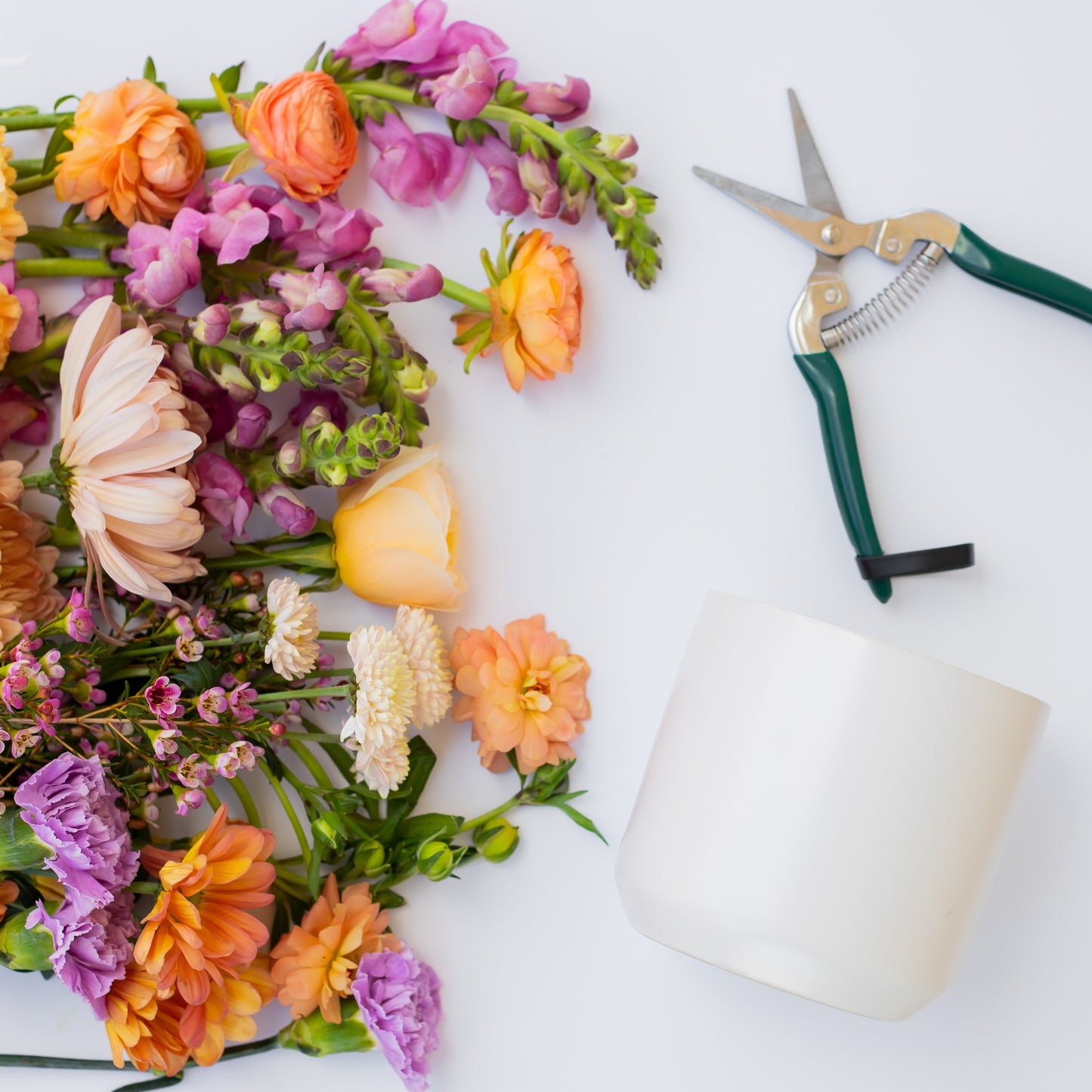 March florals in peach, orange, and purple - Workshop - Color Theory Series