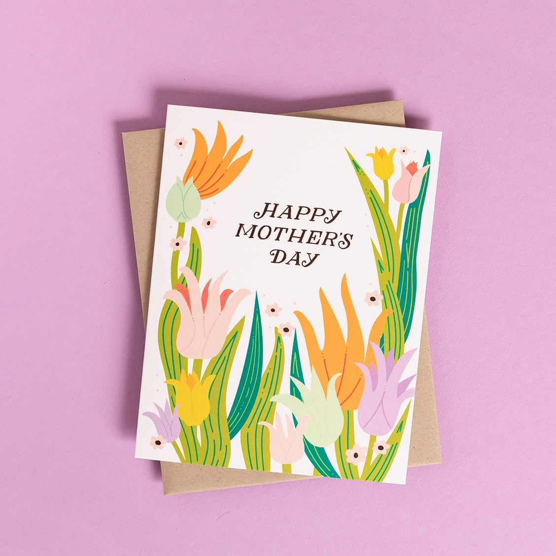 Happy mother's day tulips card