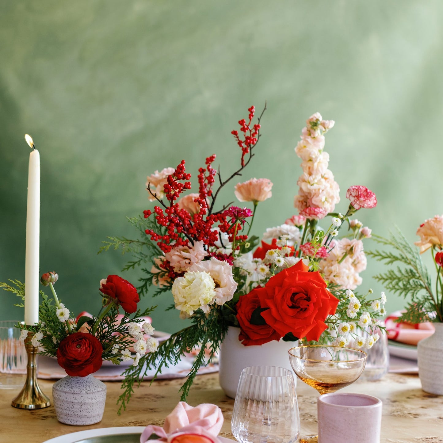 Christmas centerpiece from Native Poppy in San Diego