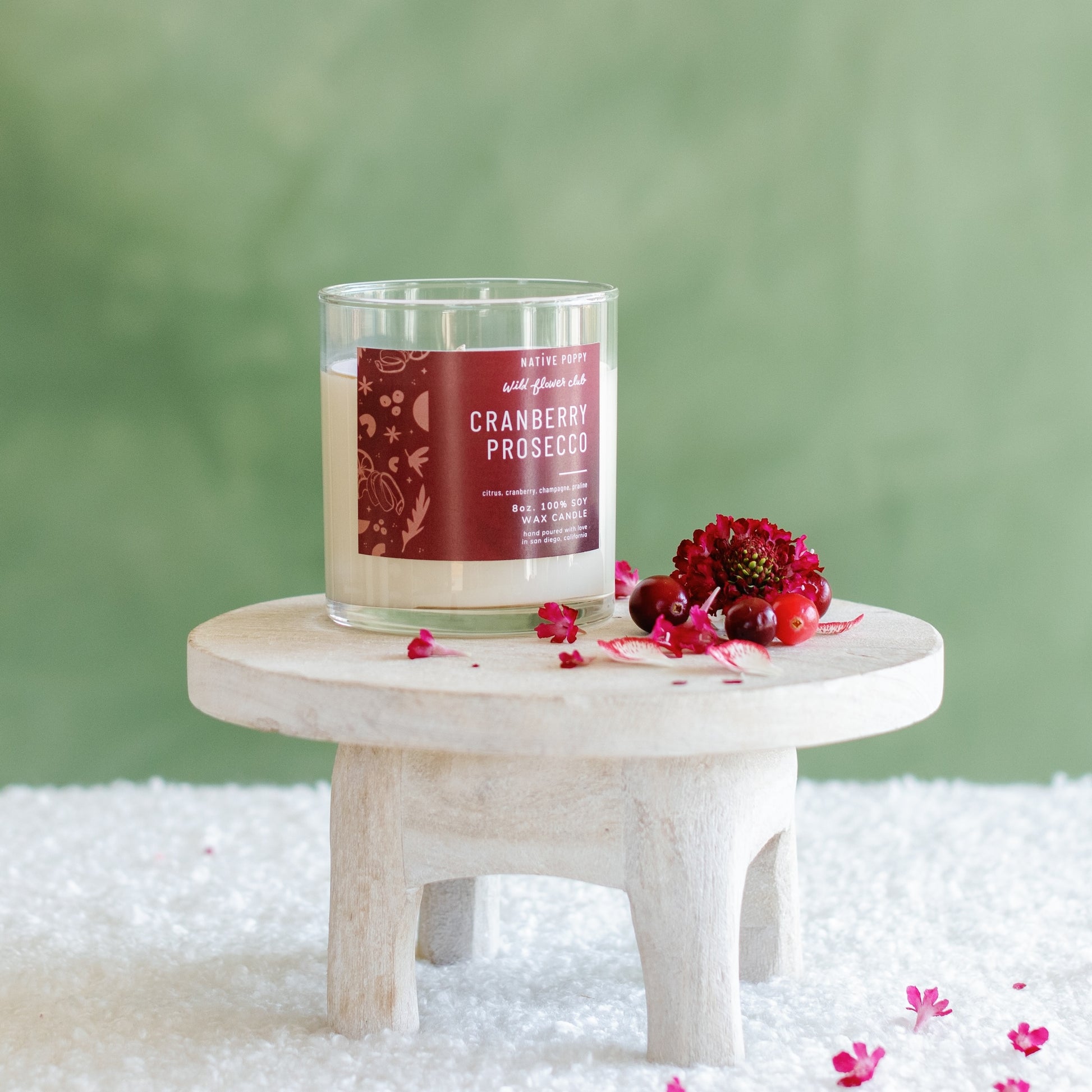 Native Poppy Cranberry Prosecco Candle