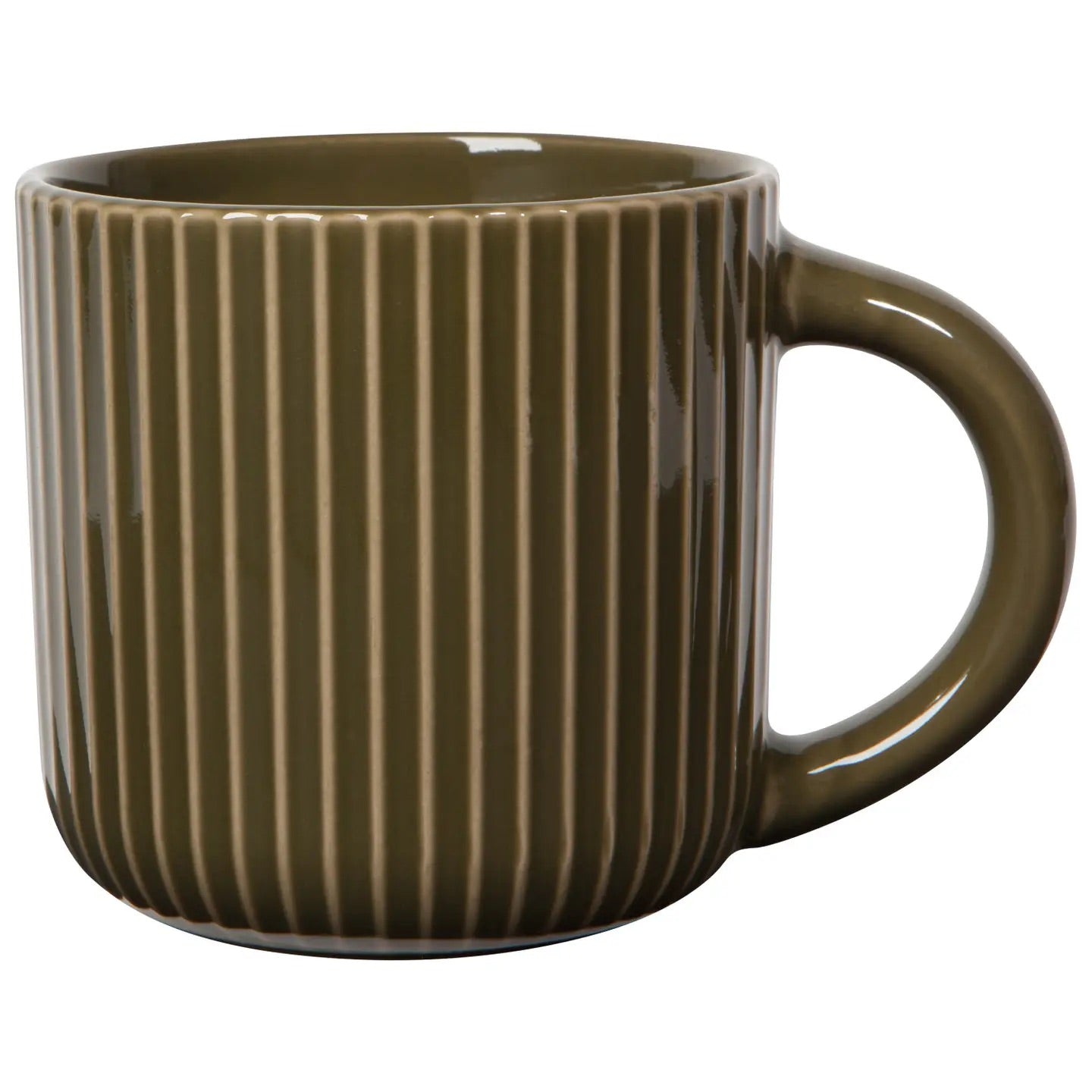 With modern fluted ridges and a generous capacity, this earth-toned Olive Branch fluted mug is made for savoring the moment.