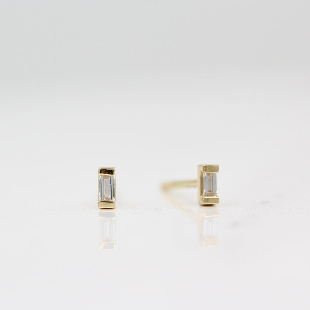 Petite Baguette Diamond Earrings