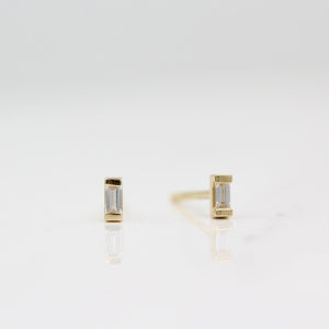 Petite Baguette Diamond Earrings