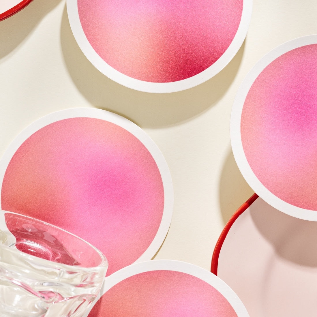 pink gradient coasters
