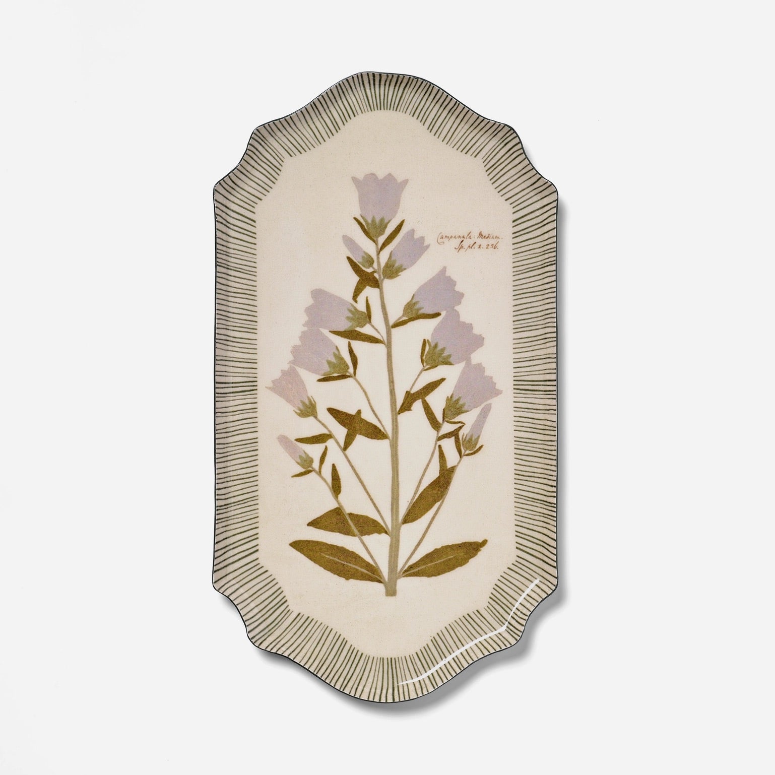 Add a touch of vintage elegance to your home with this beautifully crafted Campanula Bellflower Enamel Trinket Tray.
