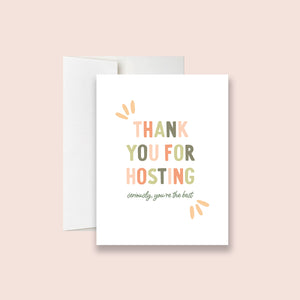 Thank You For Hosting Card | Isabella MG & Co.