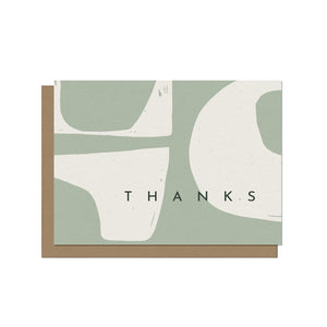 Thanks Modern Composition - Blank Greeting Card