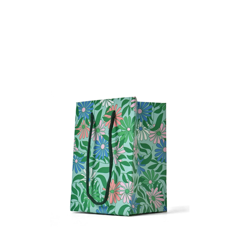 Mini florals bag in blues and greens