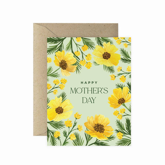 Yellow Floral Mother's Day Greeting Card from Paper Anchor Co.