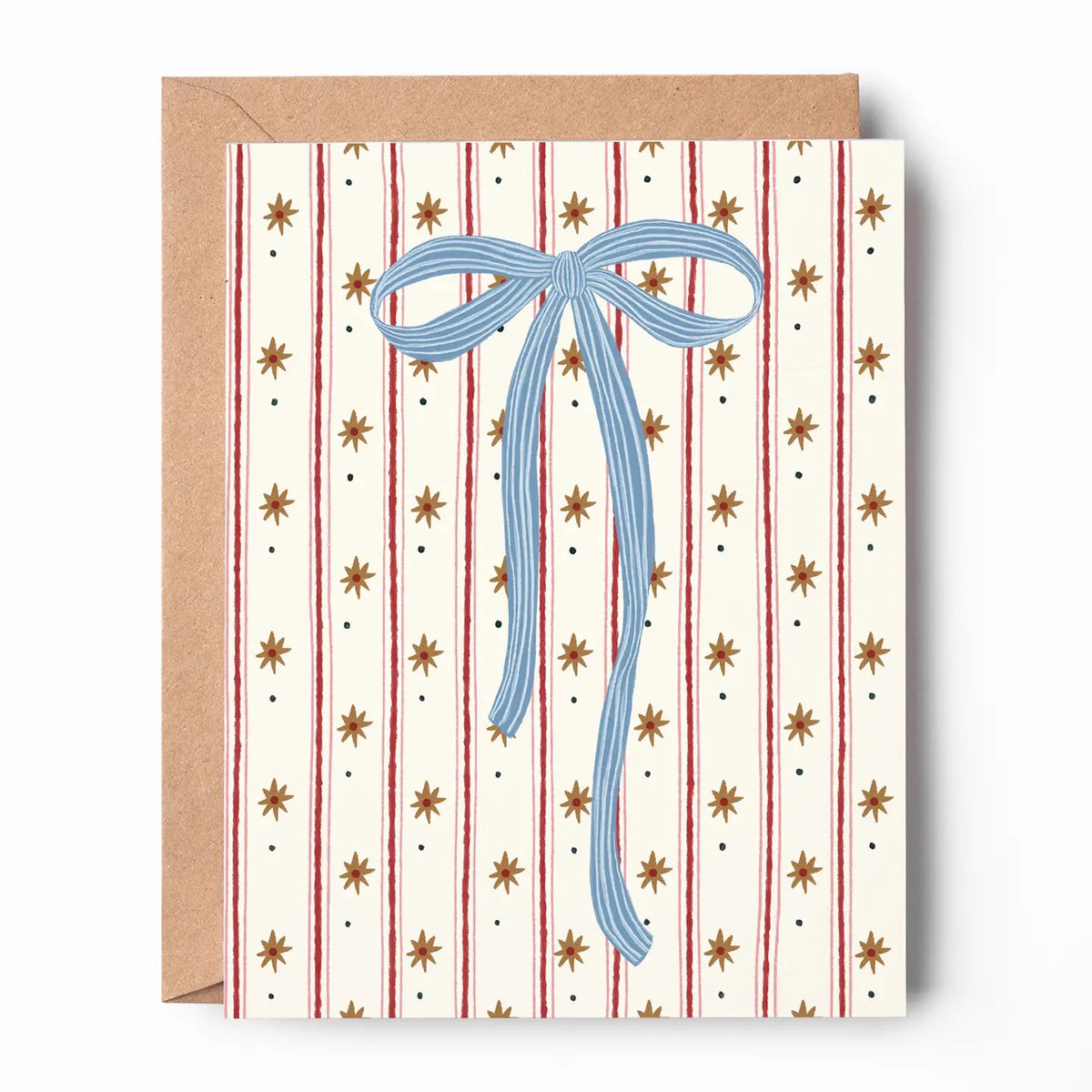 Blue Bow Pattern Card