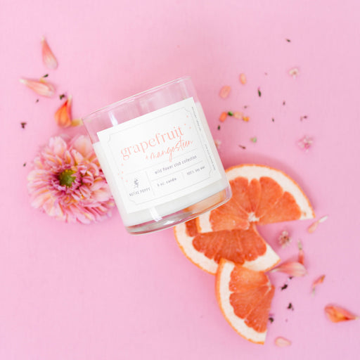Grapefruit + Mangosteen scented candle from Native Poppy