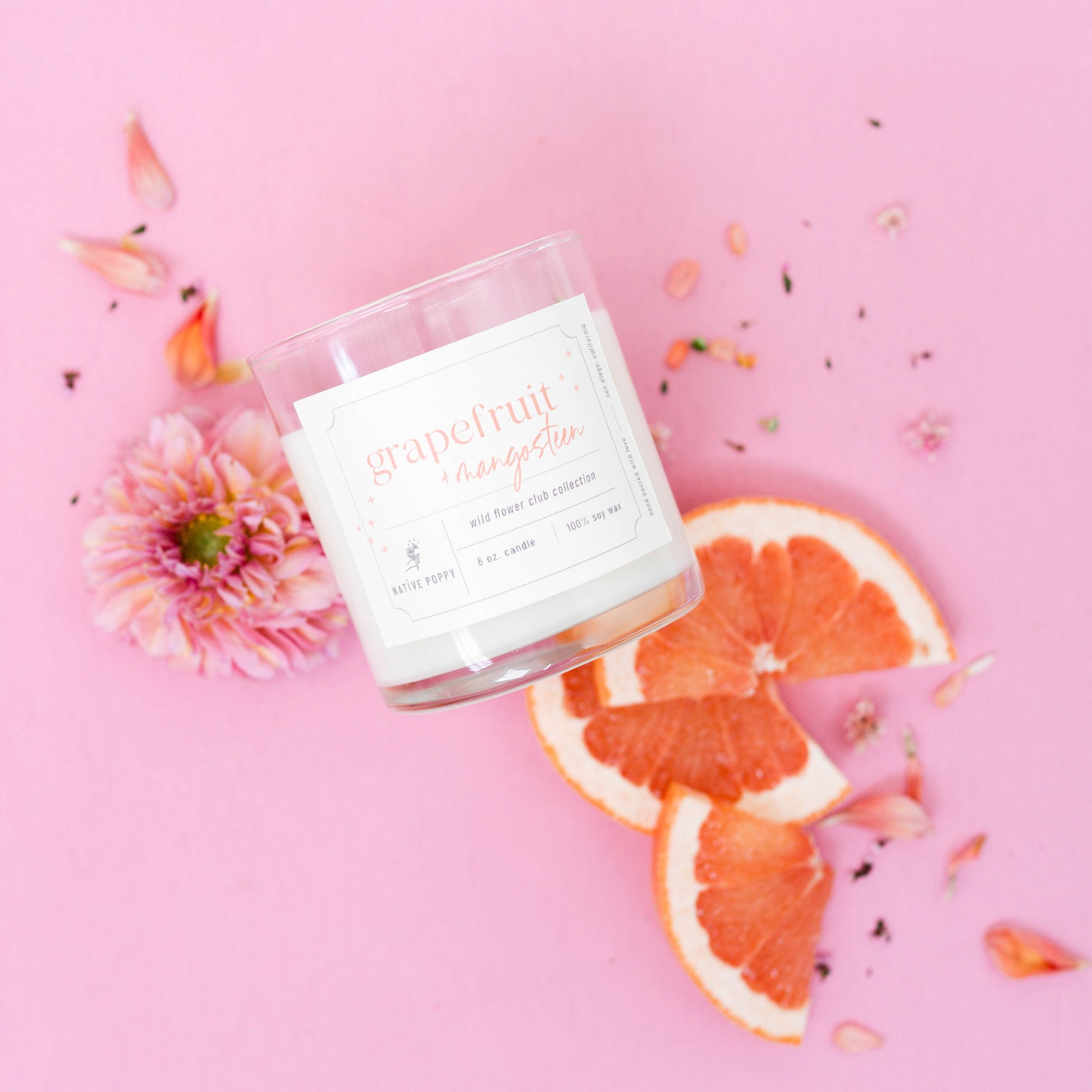 candle with wildflower seeds Wild Flower Club Scented Candles
