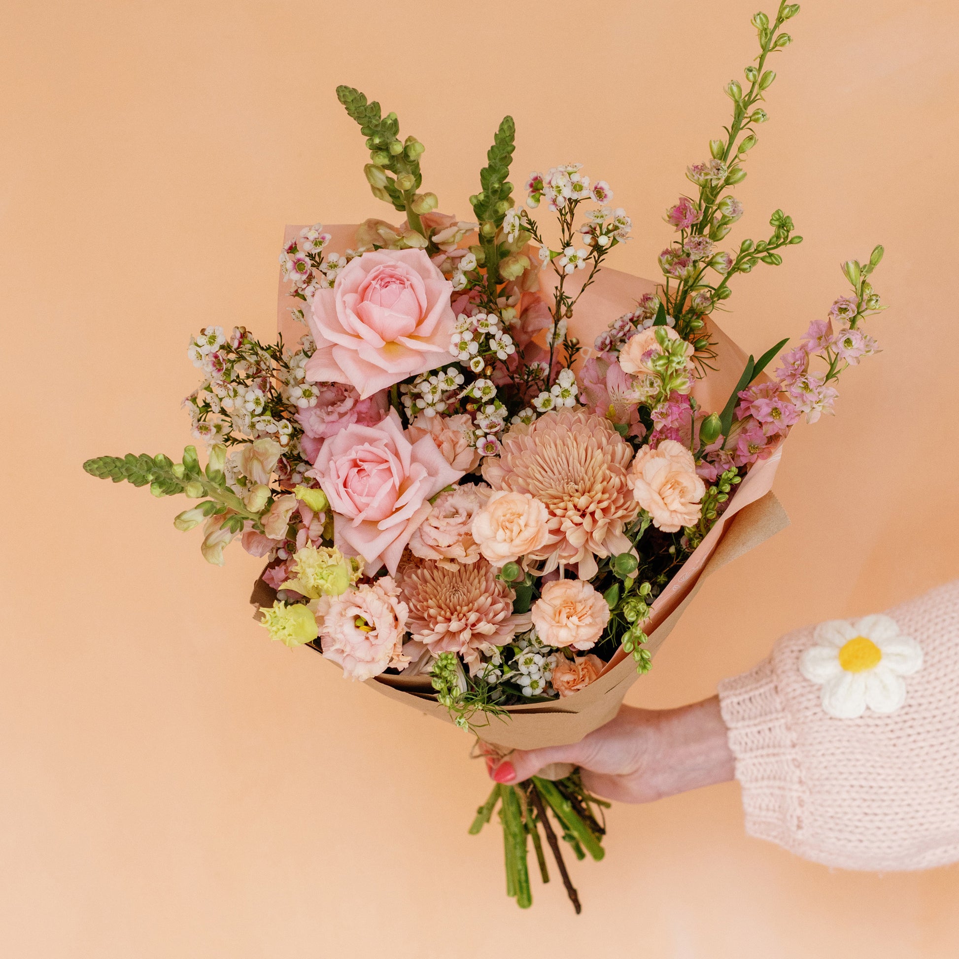 Mixed flower bouquet from Native Poppy in San Diego benefitting Susan G Komen