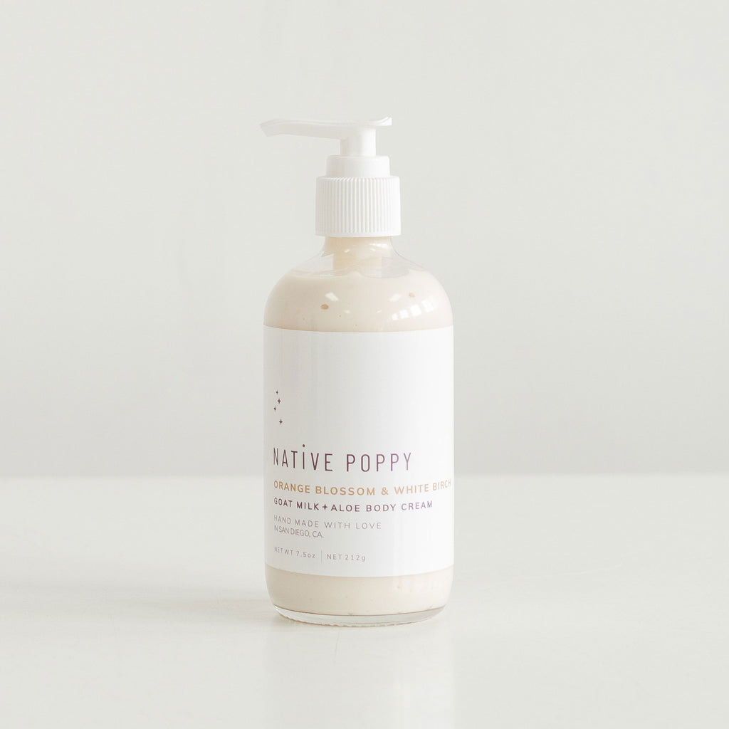 Native Poppy Body Cream - Orange Blossom + White Birch