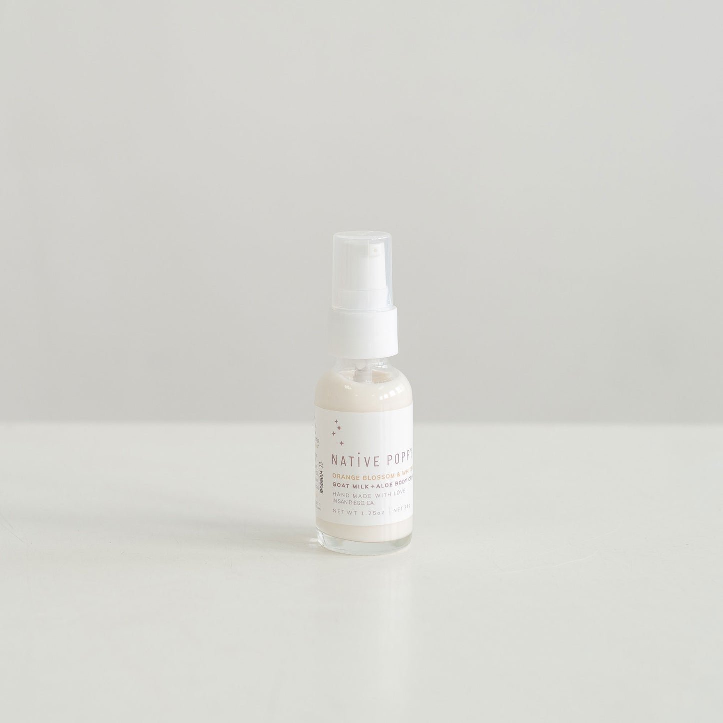 Orange blossom and white birch body cream - 1.25oz bottle