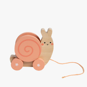 Snail Wooden Pull Toy for toddlers