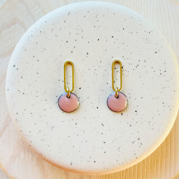 Enamel Dot Earrings
