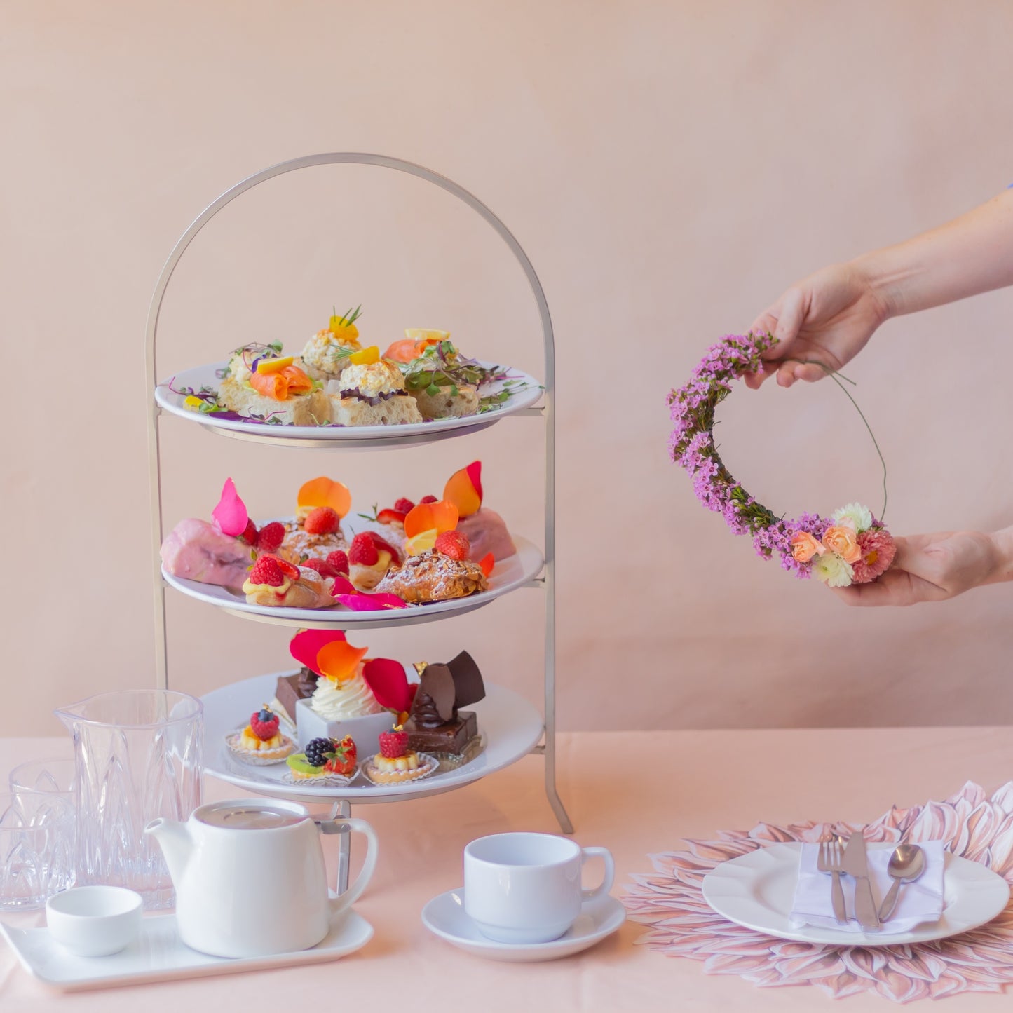 Jul. 13, 2025 -  Flower Crown Making + High Tea, Extraordinary Desserts