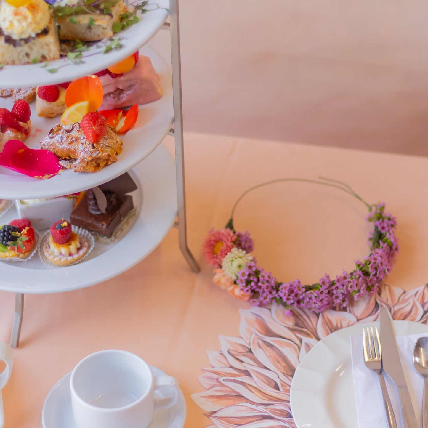flower crowns and high tea