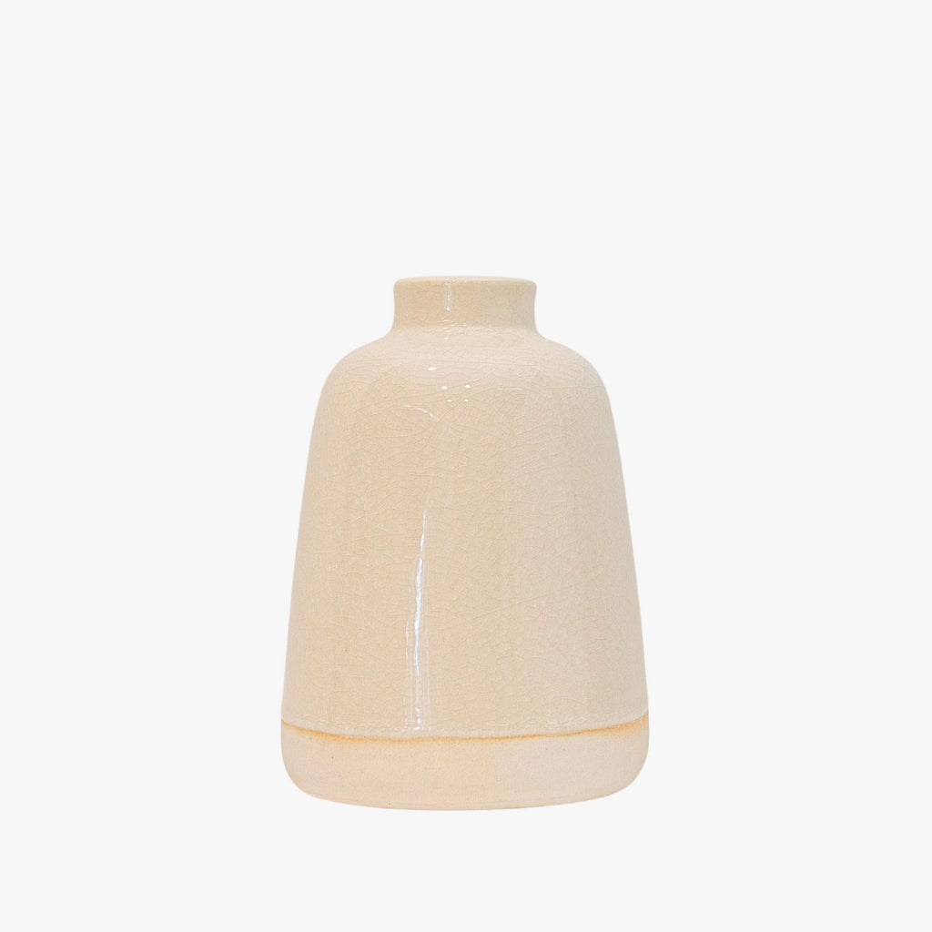 Vanilla Ceramic Bud Vase