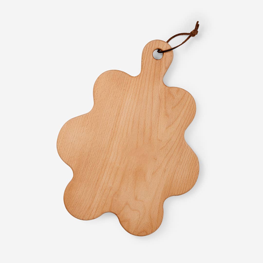 Flat side of Wooden Flower Serving Board