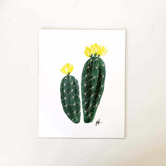 Flowering Cacti Art Print