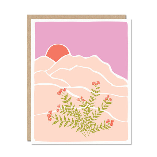 Desert floral scene card