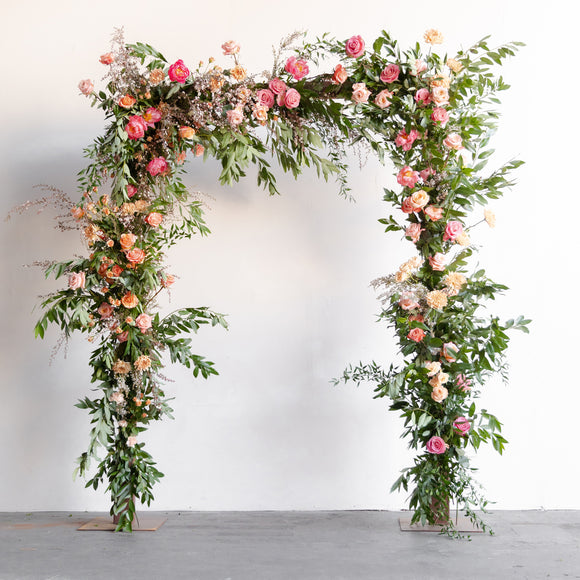 Full floral arch for weddings designed by Native Poppy