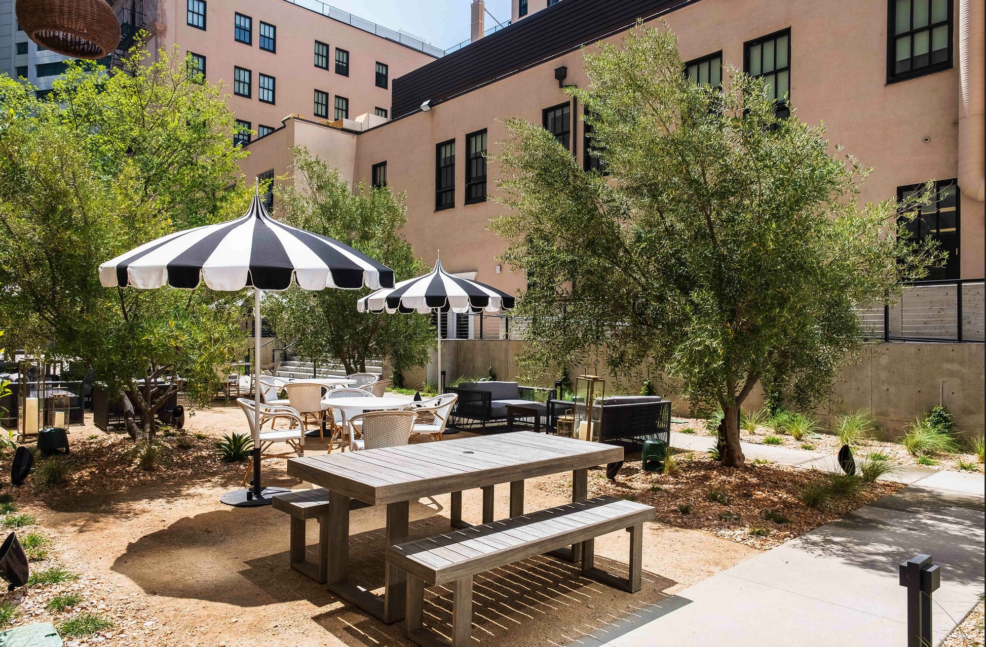 Courtyard of The Guild Hotel in San Diego