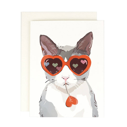 Heart Eye Cat Card | Amy Heitman