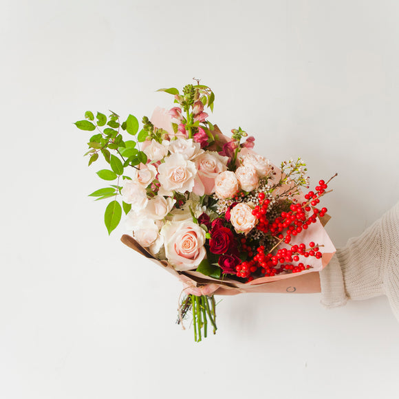 Holiday flower wrap from San Diego Florist Native Poppy