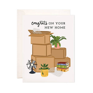 Congrats Moving Boxes Card | Bloomwolf Studio