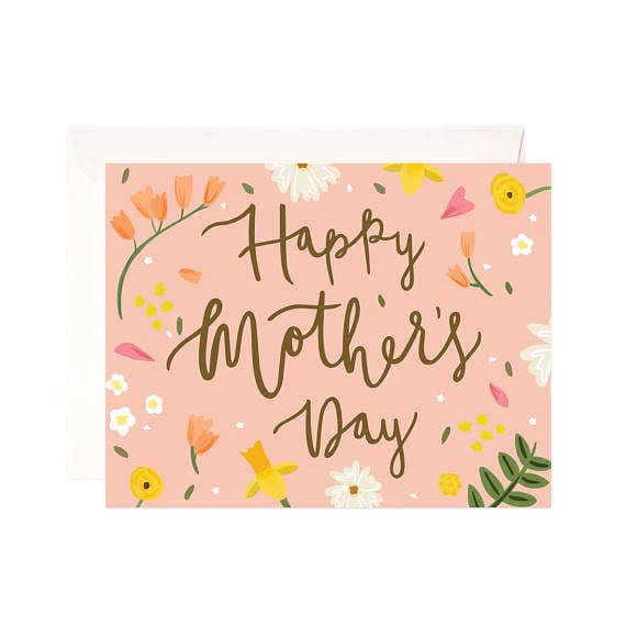 Peach Floral Mother's Day Card | Bloomwolf Studio