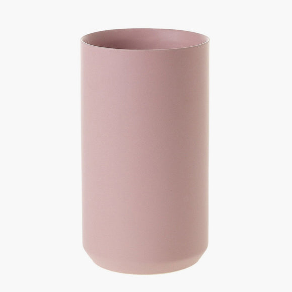 Dusty pink cylinder ceramic vase