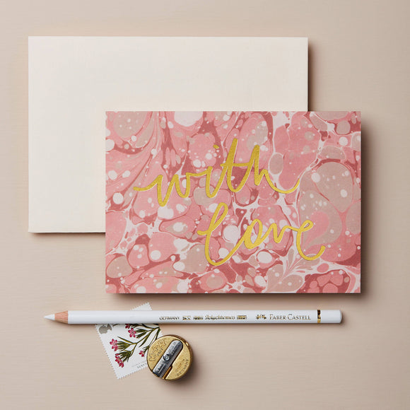 Pink Marble Love Card | Wanderlust Paper