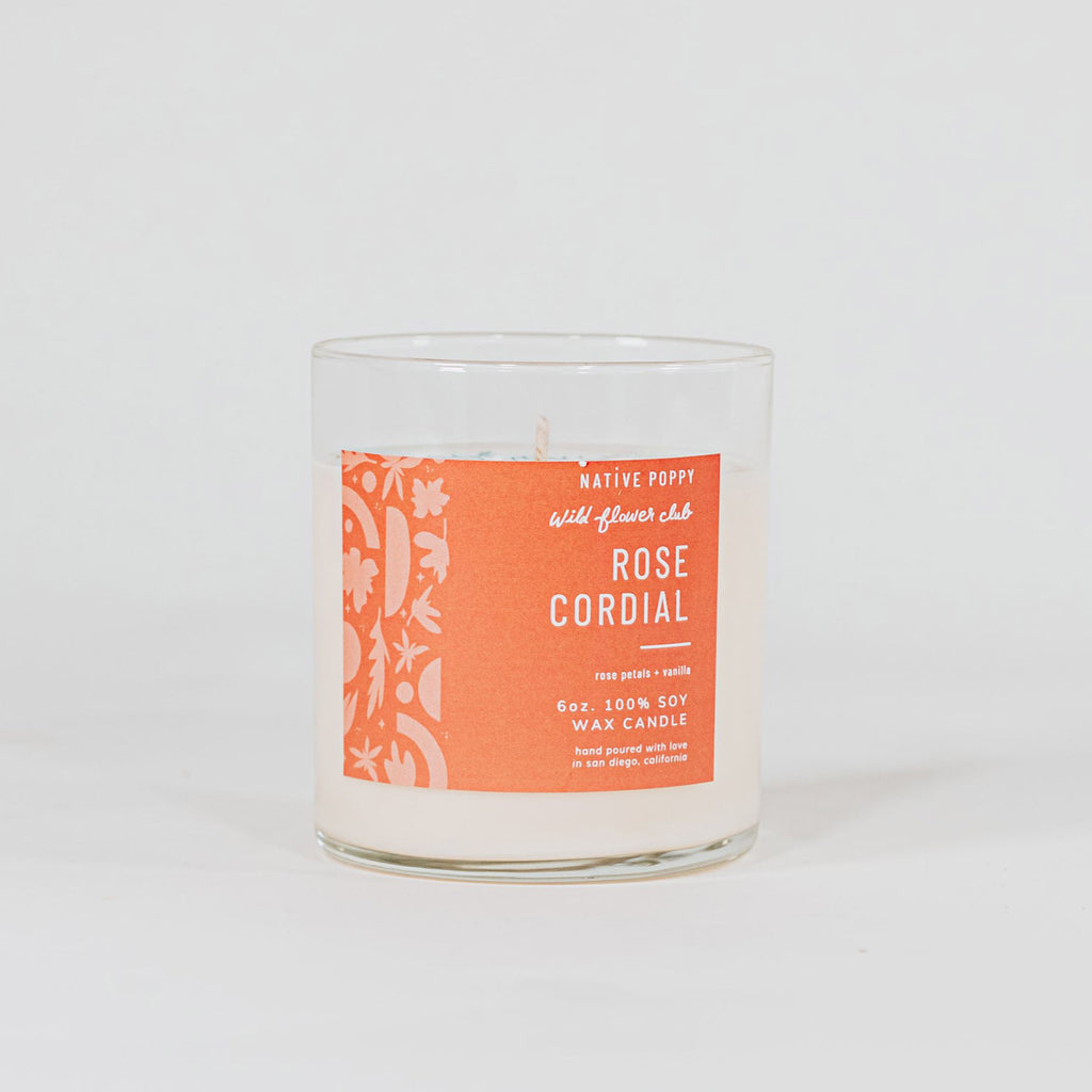 Rose Cordial scented candle from Native Poppy
