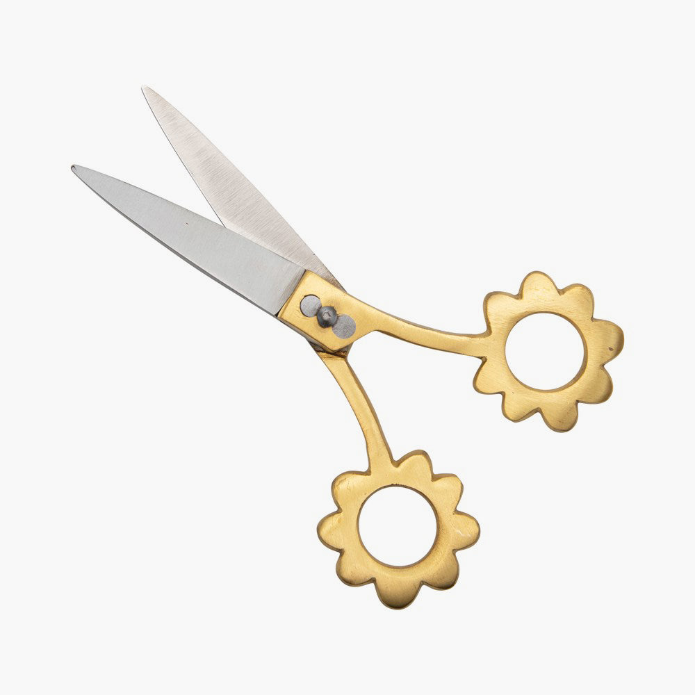 Brass flower scissors
