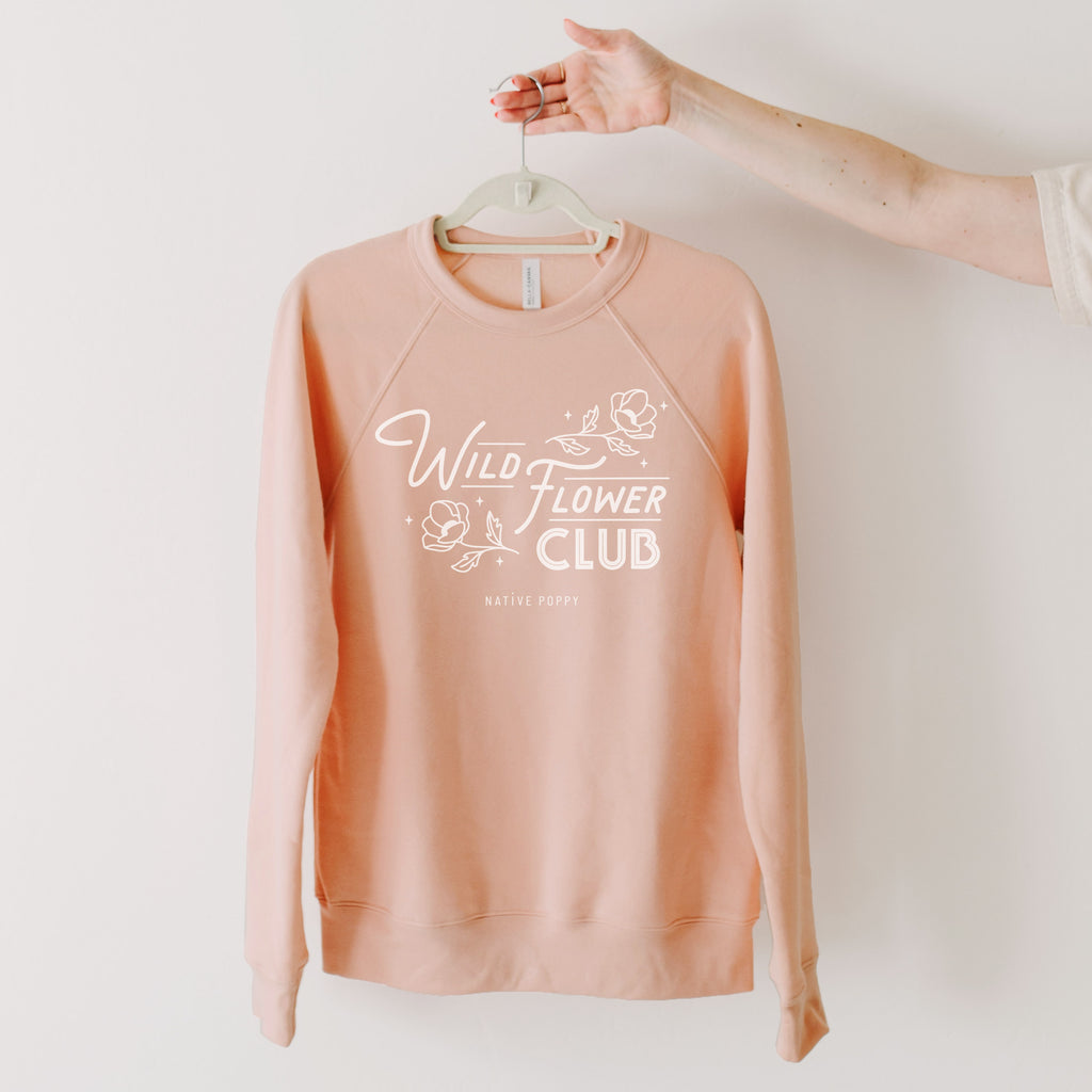 Peach Wild Flower Club Sweatshirt from Native Poppy