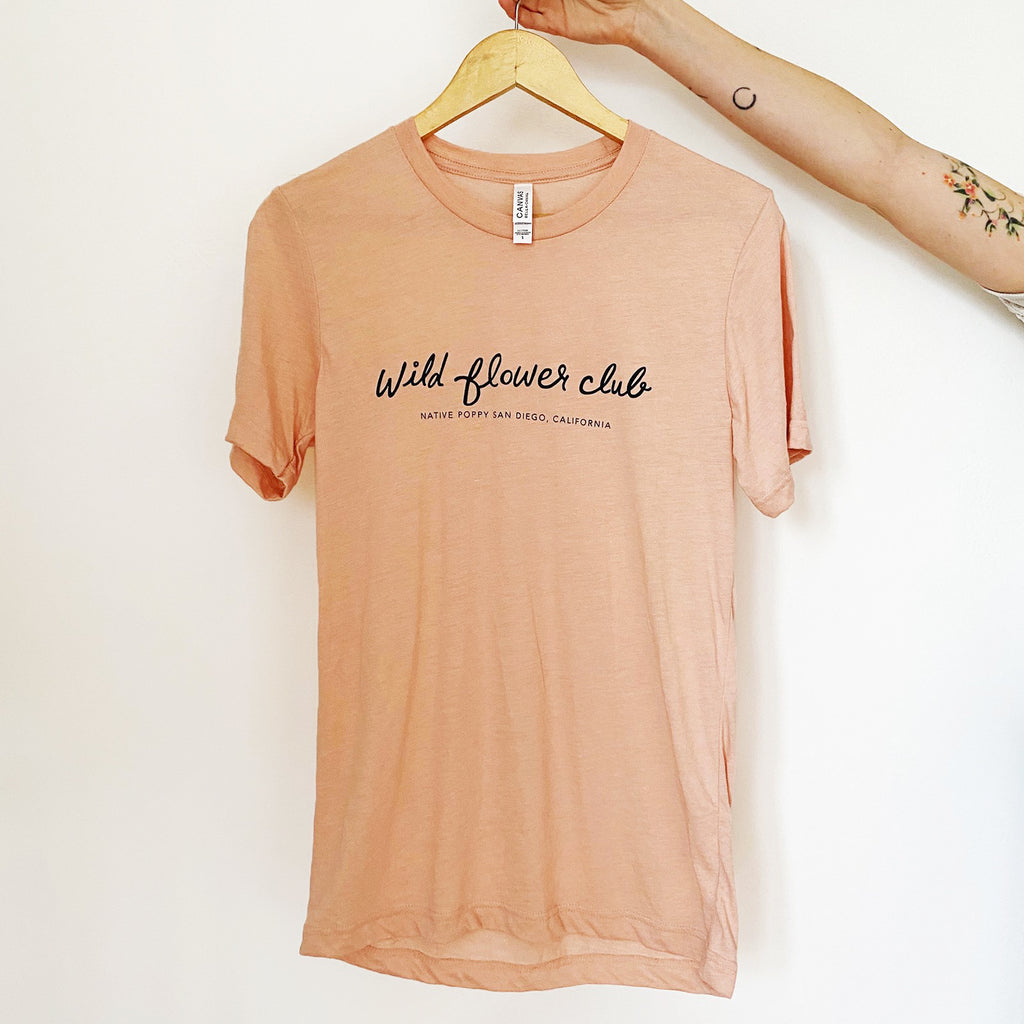 Wild Flower Club t-shirt - Peach