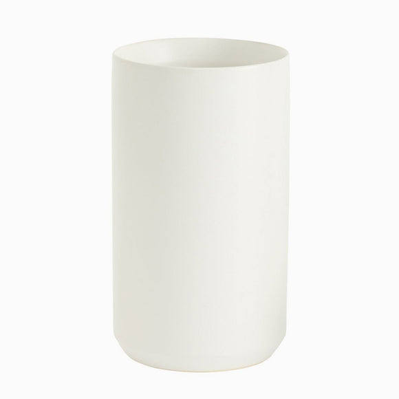Tall white ceramic vase