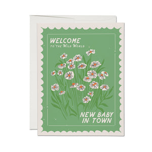 Welcome to the wild world - New baby in town - greeting card