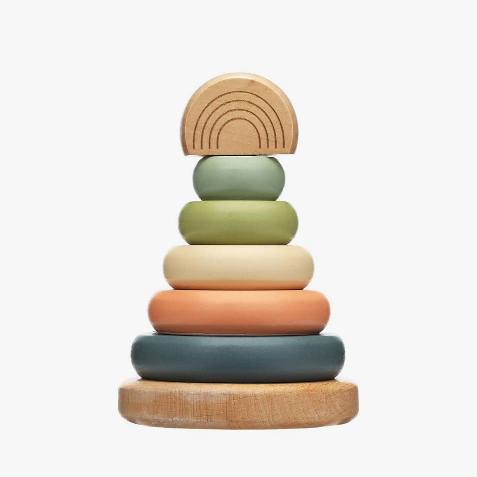 Wooden Stacking Rainbow Toy | Pearhead