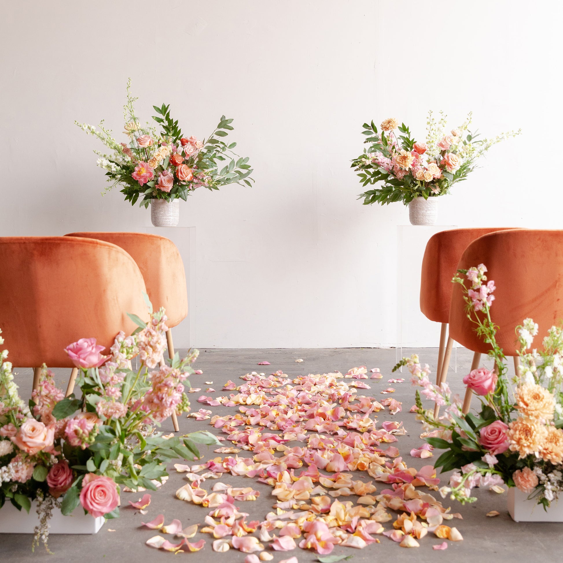 Two styles of Aisle Marker Flowers from Native Poppy