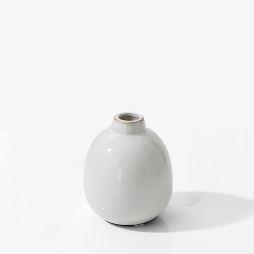 Amelia White Ceramic Bud Vase