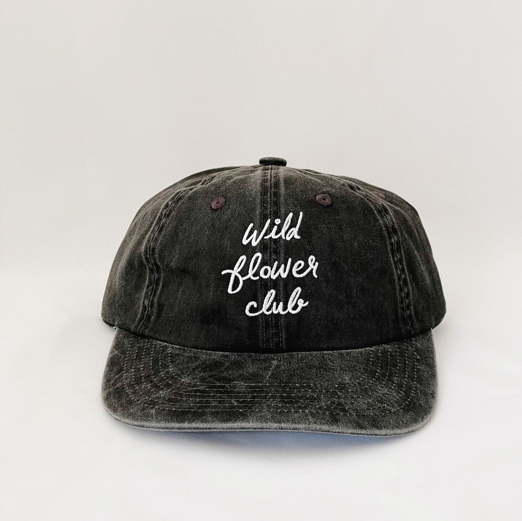 Wild Flower Club Hat - Black