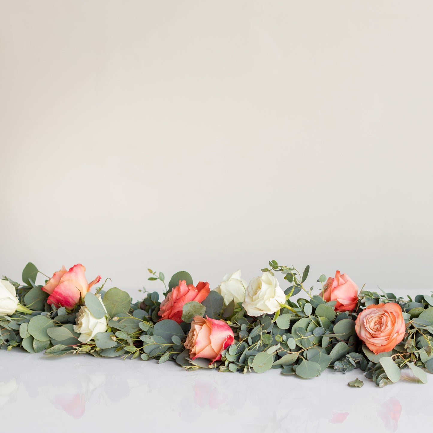Eucalyptus Rose garland for a wedding