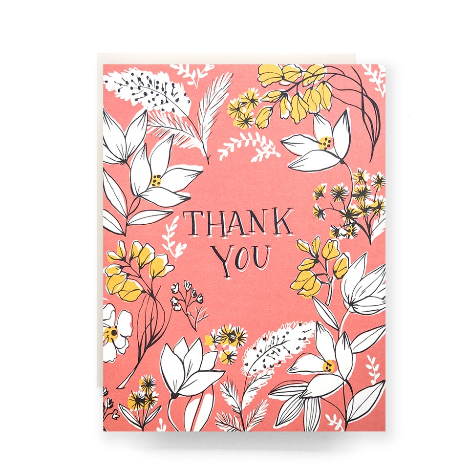 Floral Toile Thank You Card | Antiquaria