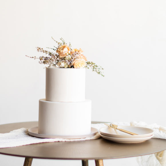 Floral cake topper from Native Poppy in San Diego