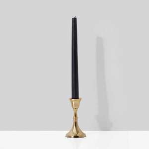 Golden Candlestick with black taper candle