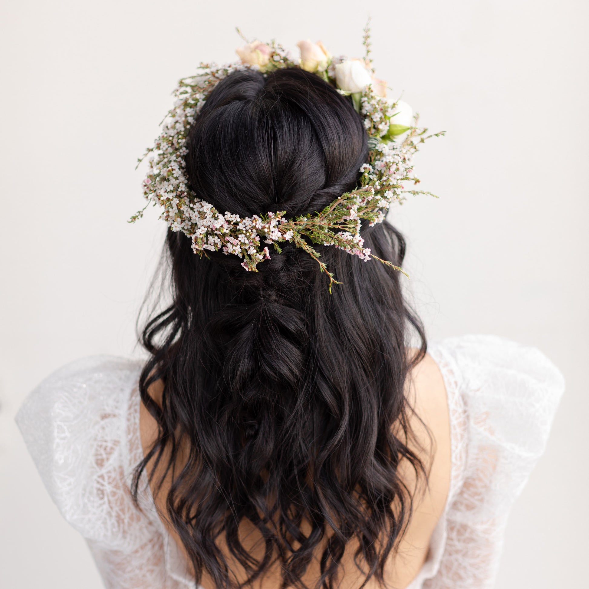 Back of Grace flower crown from Native Poppy